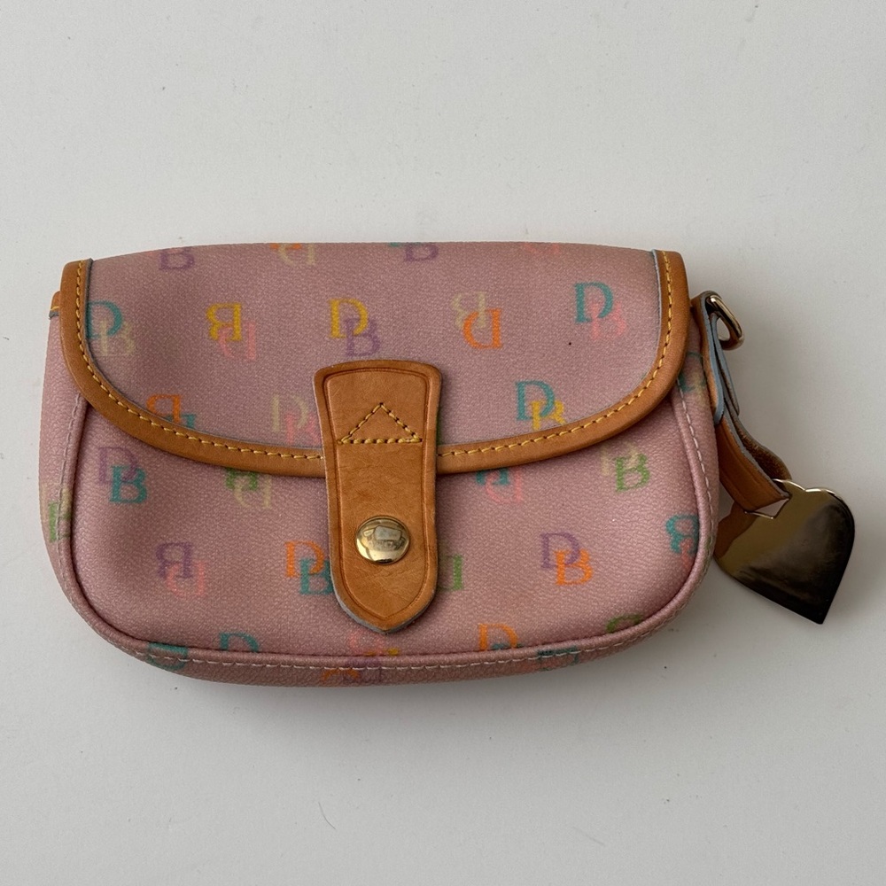 Pink Multicolor Dooney & Bourke Flap Wristlet - Picture 2 of 5